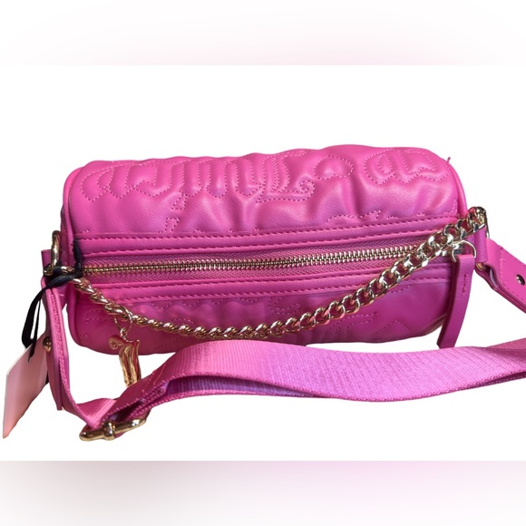 Juicy Couture Los Angeles NWT Juicy Pink Quilted Heart Jelly Roll Bag (P056) - Picture 8 of 11